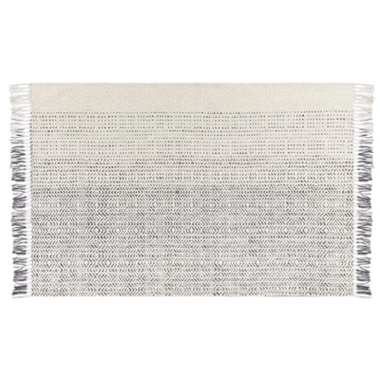 Image of Beliani Rug Omerli White 140 X 200 Cm Wool