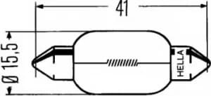 Image of Bulb Indicator C18W 8GM002091-121 by Hella