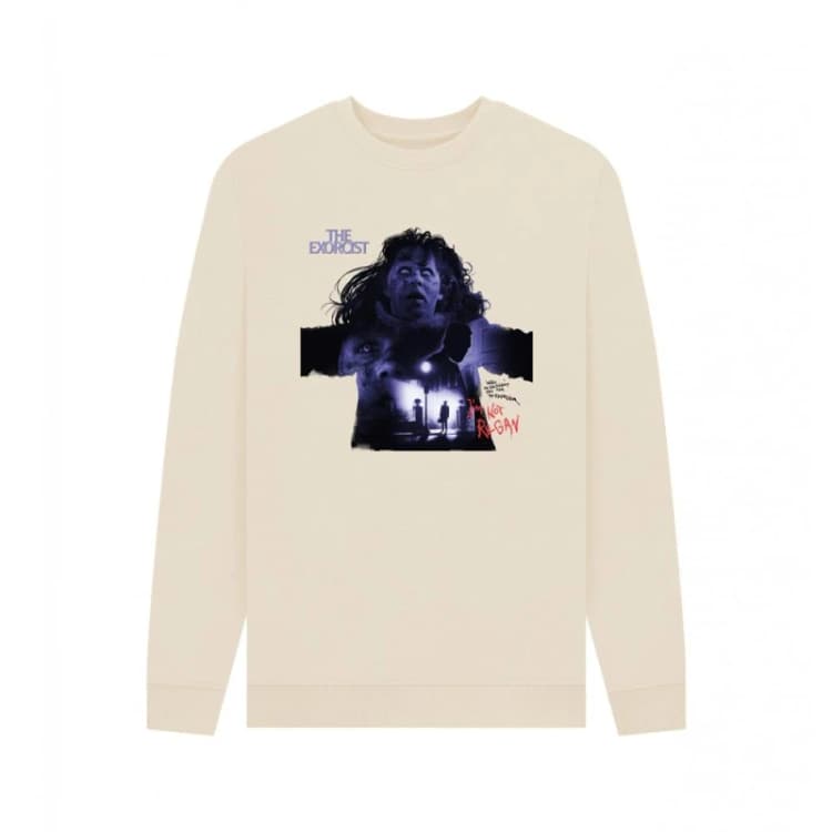 Image of The Exorcist Mens I'm Not Regan Sweatshirt in Cream Size: Small Cream Male S