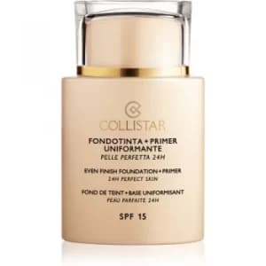 Image of Collistar Even Finish Foundation+Primer 24h Perfect Skin foundation and makeup primer SPF 15 Shade 4 Cookie 35ml