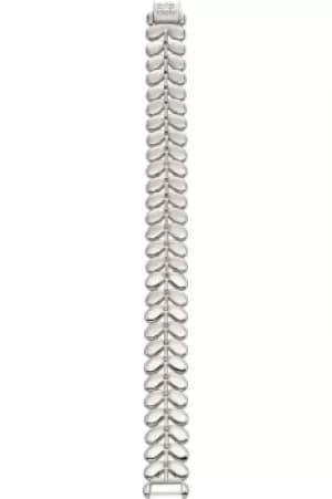 Image of Ladies Orla Kiely Silver Plated Leaf Bracelet With Extender B4791