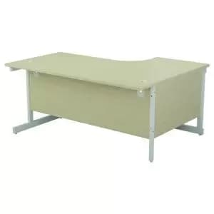 Image of Jemini Radial Left Hand Cantilever Desk 1600x1200x730mm MapleWhite