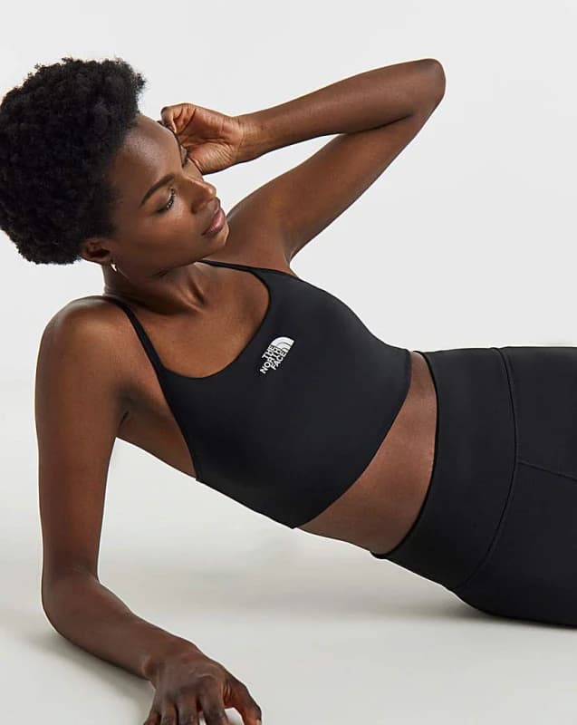 Image of The North Face Sports Bralette, Thin Straps For Light Support Black Women L;XL