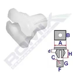Image of ROMIX Clip, trim-/protection strip 15066