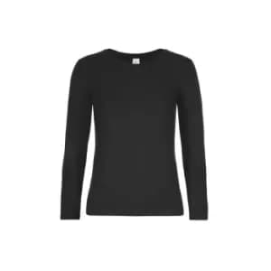 Image of B&C Womens/Ladies #E190 LSL Top (3XL) (Black)