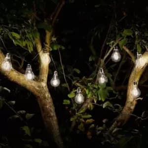 Image of LED 2m Filament Effect EUREKA! Retro Light Bulb String (Set of 10 Lights) Warm White - Smart Solar
