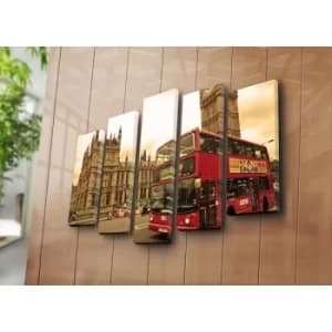 Image of 5PAT-6 Multicolor Decorative Canvas Painting (5 Pieces)