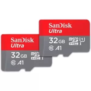 Image of SanDisk Ultra 32GB MicroSDHC Memory Card + SD Adapter