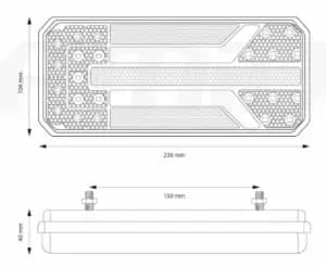 Image of AMiO Rear light 02473 Combination rearlight,Tail light,Tail lights,Back lights,Rear tail light,Rear lights