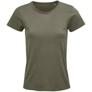 Image of SOLS Womens/Ladies Crusader Organic T-Shirt (XL) (Khaki)