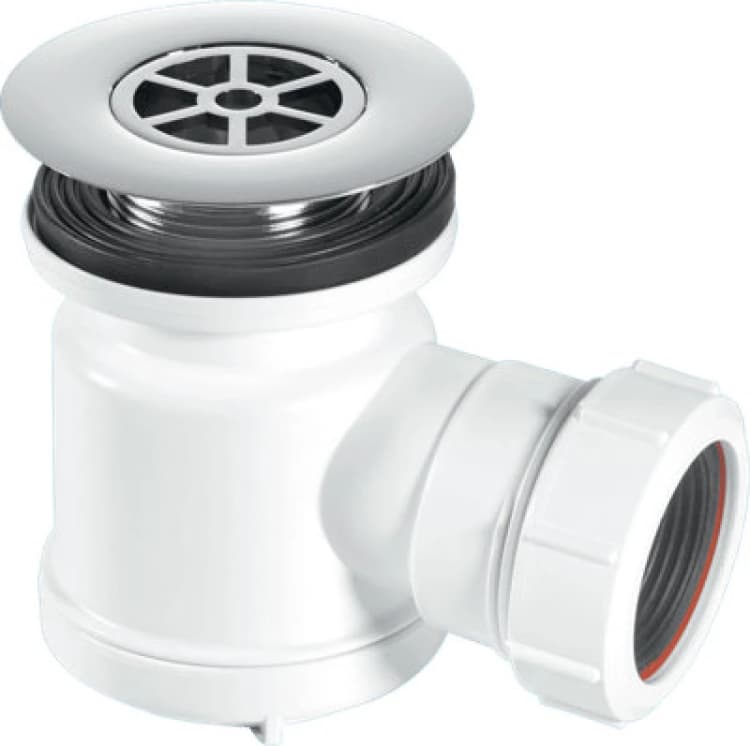 Image of McAlpine STW7-RB 19mm Water Seal Shower Trap with Universal Outlet White