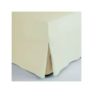 Image of Belledorm Easycare Polycotton Percale 200 Thread Count Box Pleat Fitted Valance Sheet, Ivory, Single