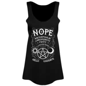 Image of Grindstore Ladies/Womens Nope Ouija Floaty Tank (Large (UK 12-14)) (Black)