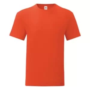 Image of Fruit Of The Loom Mens Iconic T-Shirt (XL) (Flame Orange)