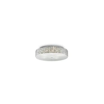 Image of Ideal Lux Roma - 9 Light Large Flush Ceiling Light Chrome, G9