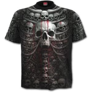 Image of Death RibAllover Mens 4XL T-Shirt - Black