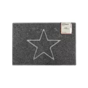 Image of Oseasons Star Small Embossed Doormat - Grey