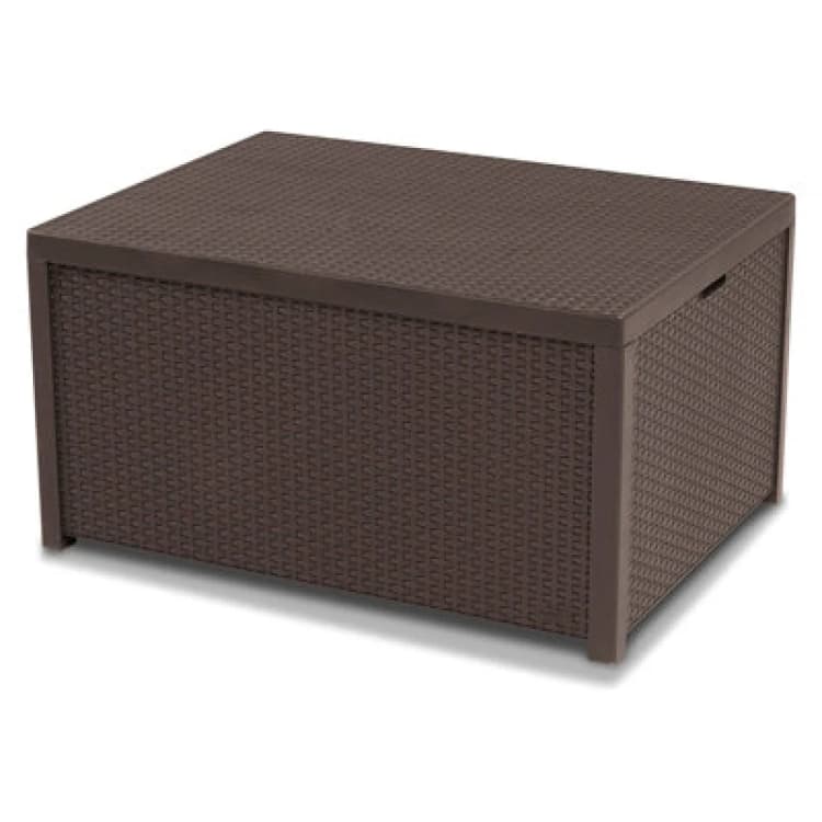 Image of Keter Arica Outdoor Storage Table Box Brown unisex