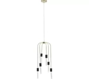 Image of INTERIORS by Premier Lagona 6 Pendant Ceiling Light - Gold