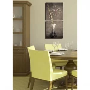 Image of 2P2828CS-20 Multicolor Decorative Canvas Wall Clock (2 Pieces)
