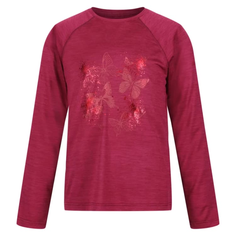 Image of Long sleeve T-Shirt Regatta Burnlee Graphic Rouge Unisex 3/4 ans