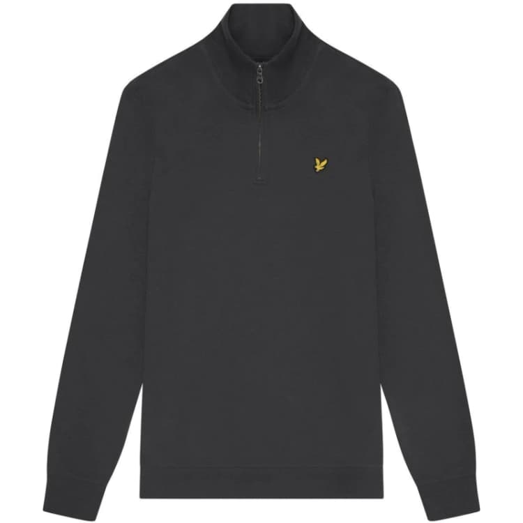 Image of Lyle and Scott Quarter Zip Sweatshirt Gunmetal W635 male S