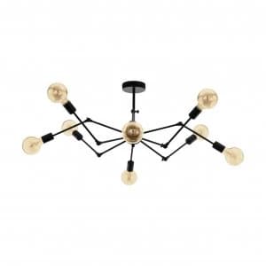 Image of Eglow Exmoor 8L Flush Ceiling Light - Black