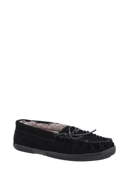 Image of Hush Puppies Ace Slipper Moccasin Slippers 11 (45) Black 01448803000