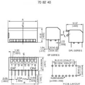 Image of Diptronics DP 10V DIP Switch 10 pole 25 mA
