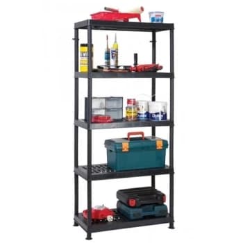 Image of Garland Self Assembly Ventilated Plastic Shelving Unit - 5 Shelf