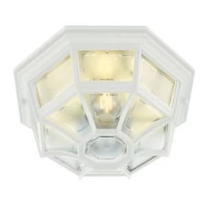 Image of 1 Light Outdoor Wall Lantern Light White IP44, E27