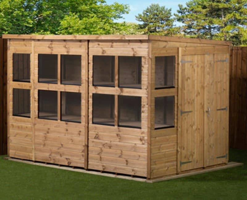 Image of Empire Sheds Empire Pent Potting Shed 10X6 Double Door
