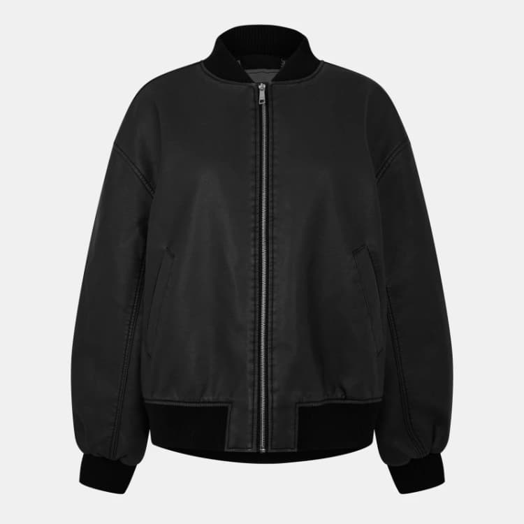 Image of Jack Wills Womens Aviator Jacket Black female 8 (XS)