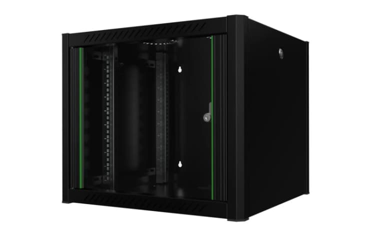 Image of Lanview RWP09U56BL rack cabinet 9U Wall mounted rack Black