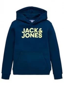 Image of Jack & Jones Junior Boys Hoodie - Sailor Blue, Sailor Blue, Size 14 Years