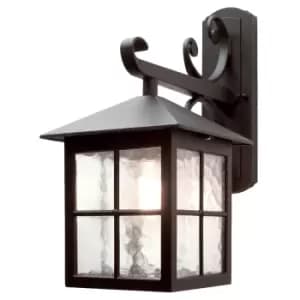 Image of Elstead Lighting Winchester 1 Light Wall Down Lantern - Black