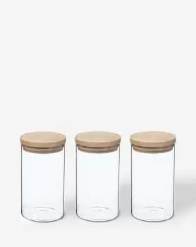 Image of Set of 3 1000ml Glass Storage Jars