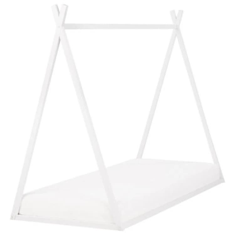 Image of Beliani Kids Bed Teepee Pine Wood Saurat 90 X 200 Cm (Eu Single) White