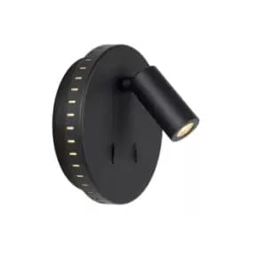 Image of Bentjer Modern Reading Wall Light - Ø14cm - LED - 1x11W 3000K - Black