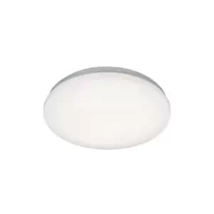 Image of Saxby Broco - Integrated LED Bathroom Flush Light Gloss White, Frosted Pmma IP44