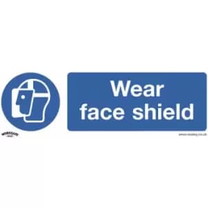 Image of Worksafe SS55P1 Mandatory Safety Sign - Wear Face Shield - Rigid Plastic