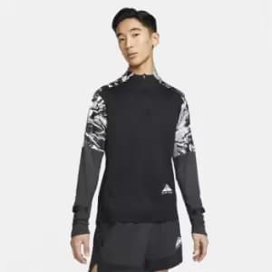 Image of Nike Dri-FIT Element Mens 1/2-Zip Trail Running Top - Black