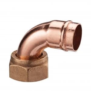 Image of Wickes Solder Ring Bent Tap Connector - 12 x 15mm