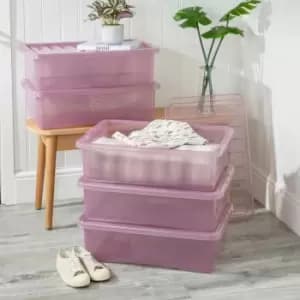 Image of Wham Set 5 Crystal 32 Litre Box & Lid - Pink