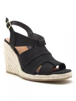 Image of Qupid Jello 04 Wedge Sandal Black