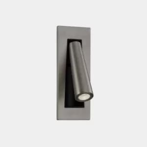Image of Gamma LED Recessed Fold Away Reading Light Satin Nickel IP20 2.1W 2700K