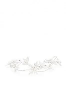 Image of Jon Richard Jon Richard Gloria Silver Cross Over Brushed Leaf Silver And P