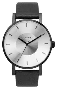 Image of Klasse14 VO14BK001M Volare Black 42mm Black Leather Strap Watch