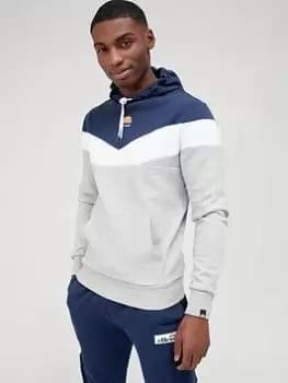 Image of Ellesse Hugo Pullover Hoodie - Light Grey Marl, Light Grey Marl Size M Men