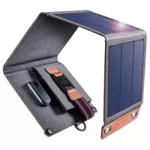 Image of Choetech Foldable Solar Panel - USB, 14W - Black
